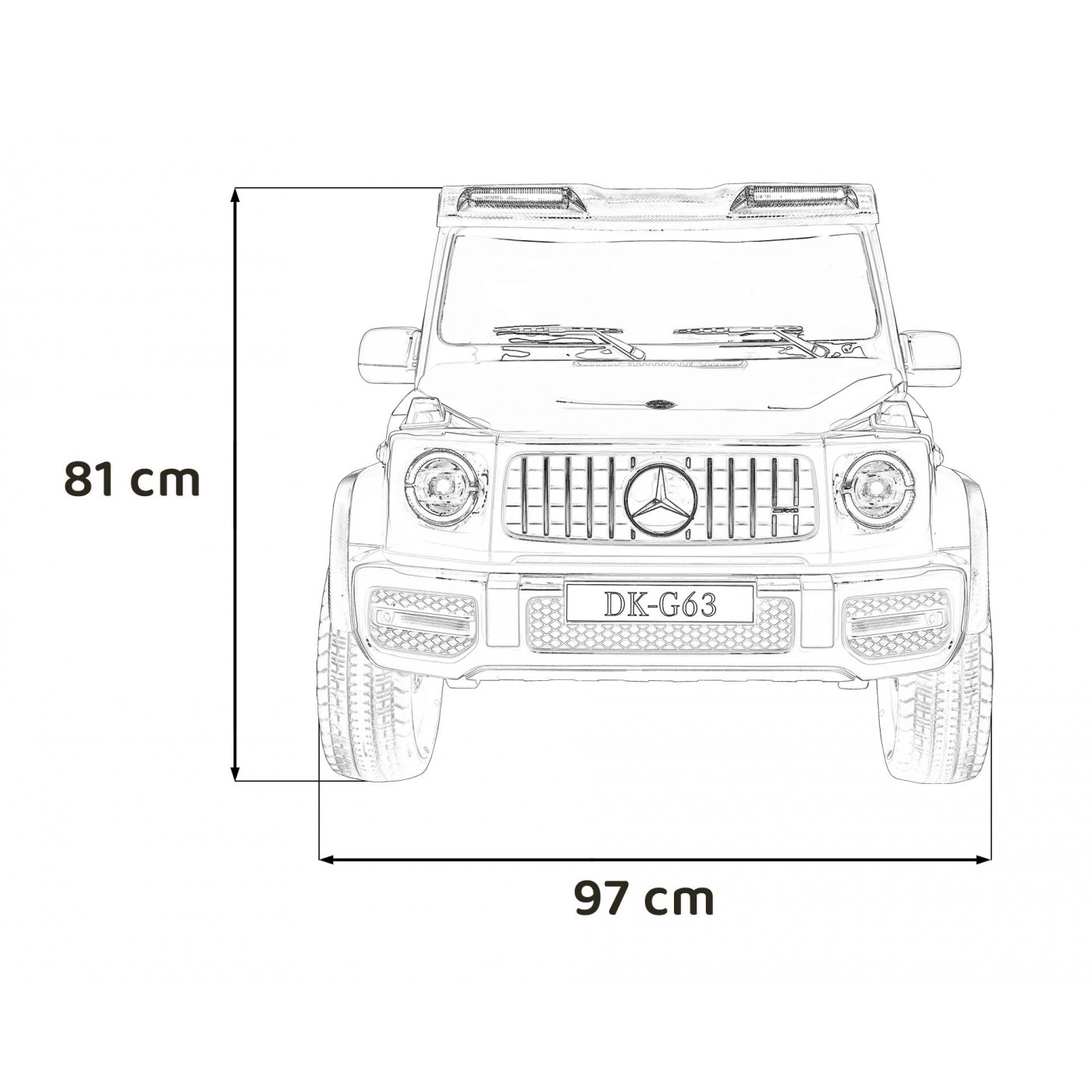 Elektrické autíčko Mercedes G63 AMG XXL 4x4 24V černé - Obrázek 2