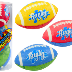 Sada 3 pěnových rugby míčů ve 3 barvách
