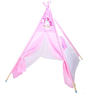 Dětský stan Teepee jednorožec růžový