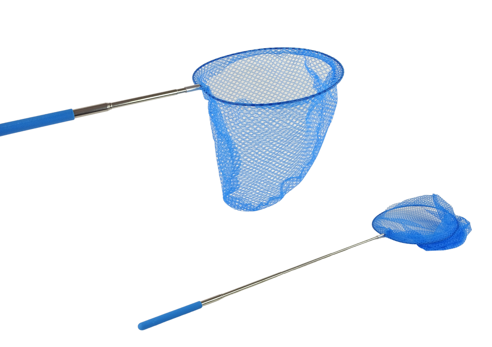 Skládací síťka na motýly a hmyz 85 cm modrá