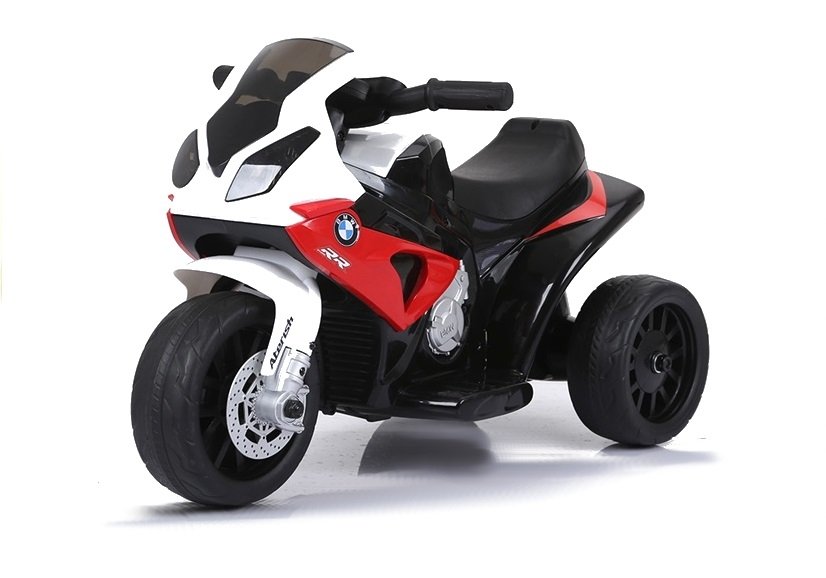 Dětská elektrická motorka BMW S1000RR tříkolka červená