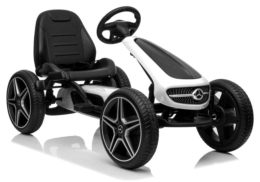 Dětská šlapací motokára Mercedes XMX610 bílá - Obrázek 2