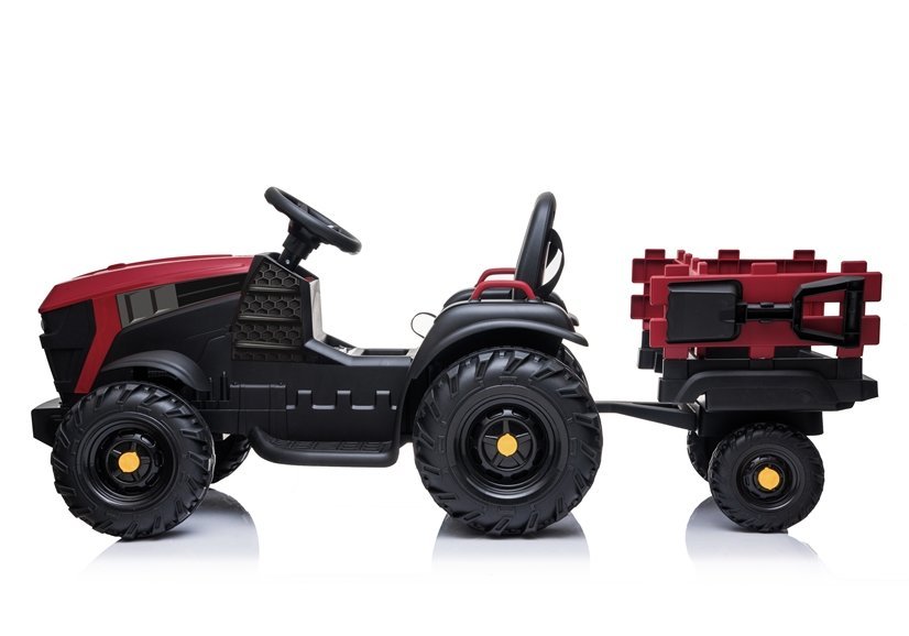 Dětský elektrický traktor Farmer s vlečkou a lopatou červený - Obrázek 2