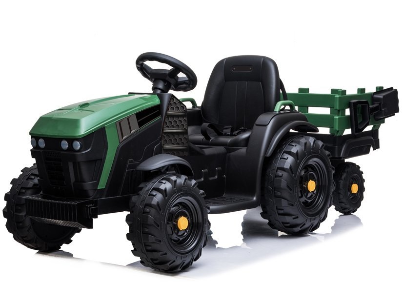 Dětský elektrický traktor Farmer s vlečkou a lopatou zelený - Obrázek 2