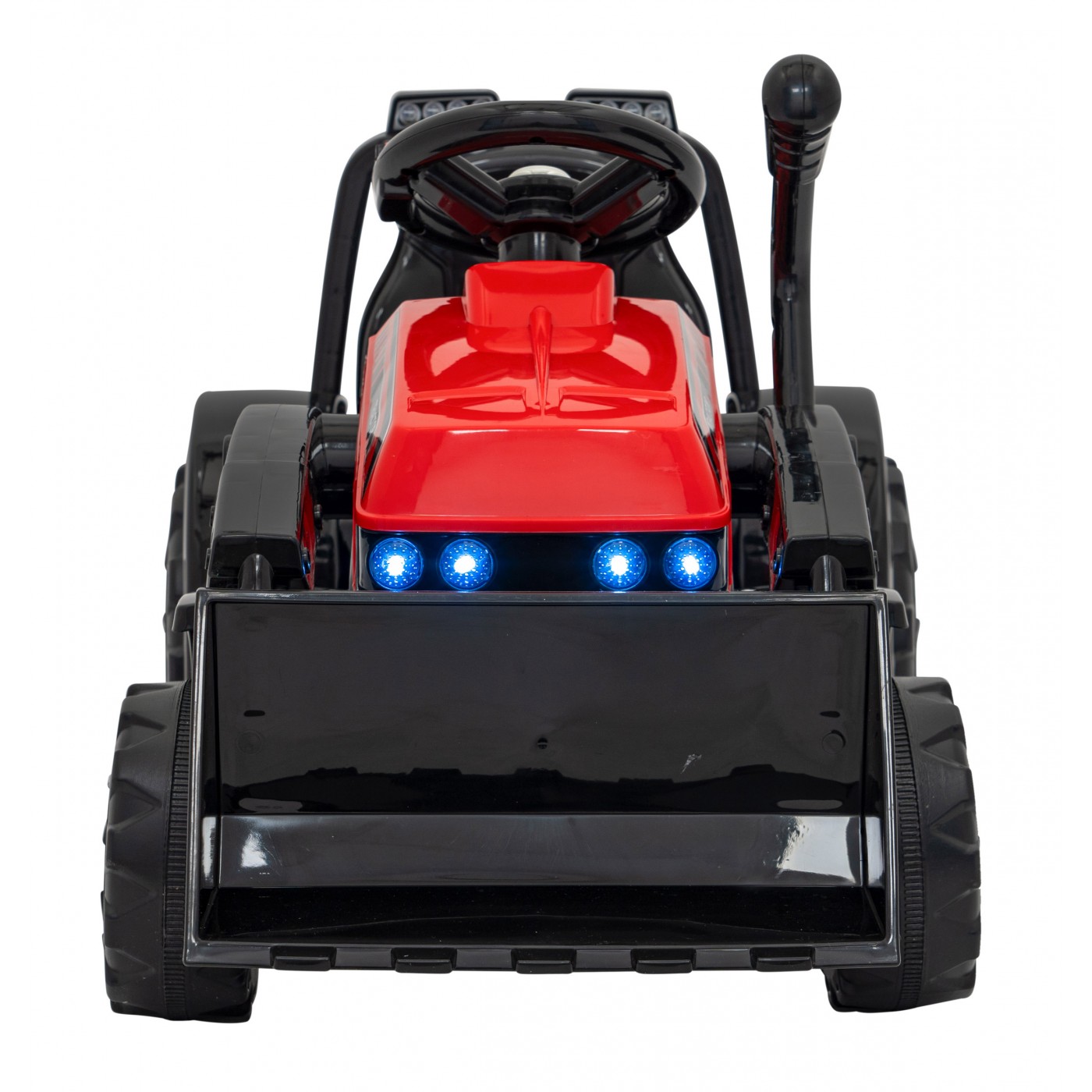 Dětský elektrický traktor G320 s radlicí červený - Obrázek 2