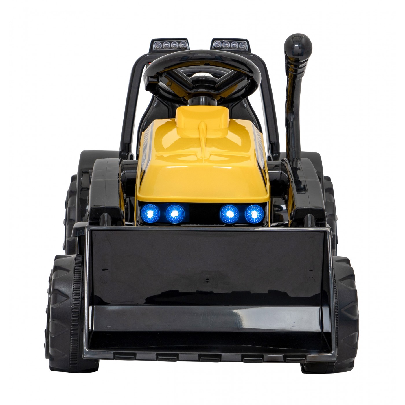 Dětský elektrický traktor G320 s radlicí žlutý - Obrázek 2