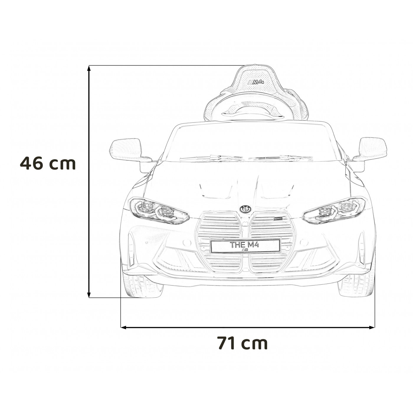 Elektrické autíčko BMW M4 bílé - Obrázek 2