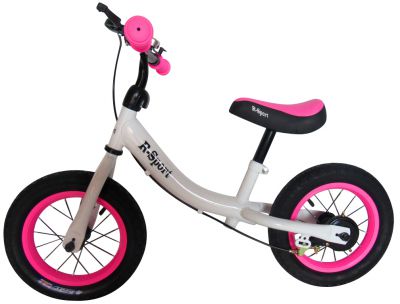 Dětské odrážedlo R3 12'' růžovo-bílé