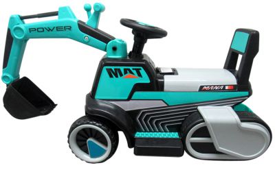 Dětský elektrický bagr C3 modrý - Obrázek 2