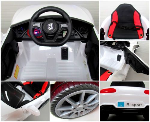 Elektrické autíčko Cabrio B4 eko-kůže bílé - Obrázek 2