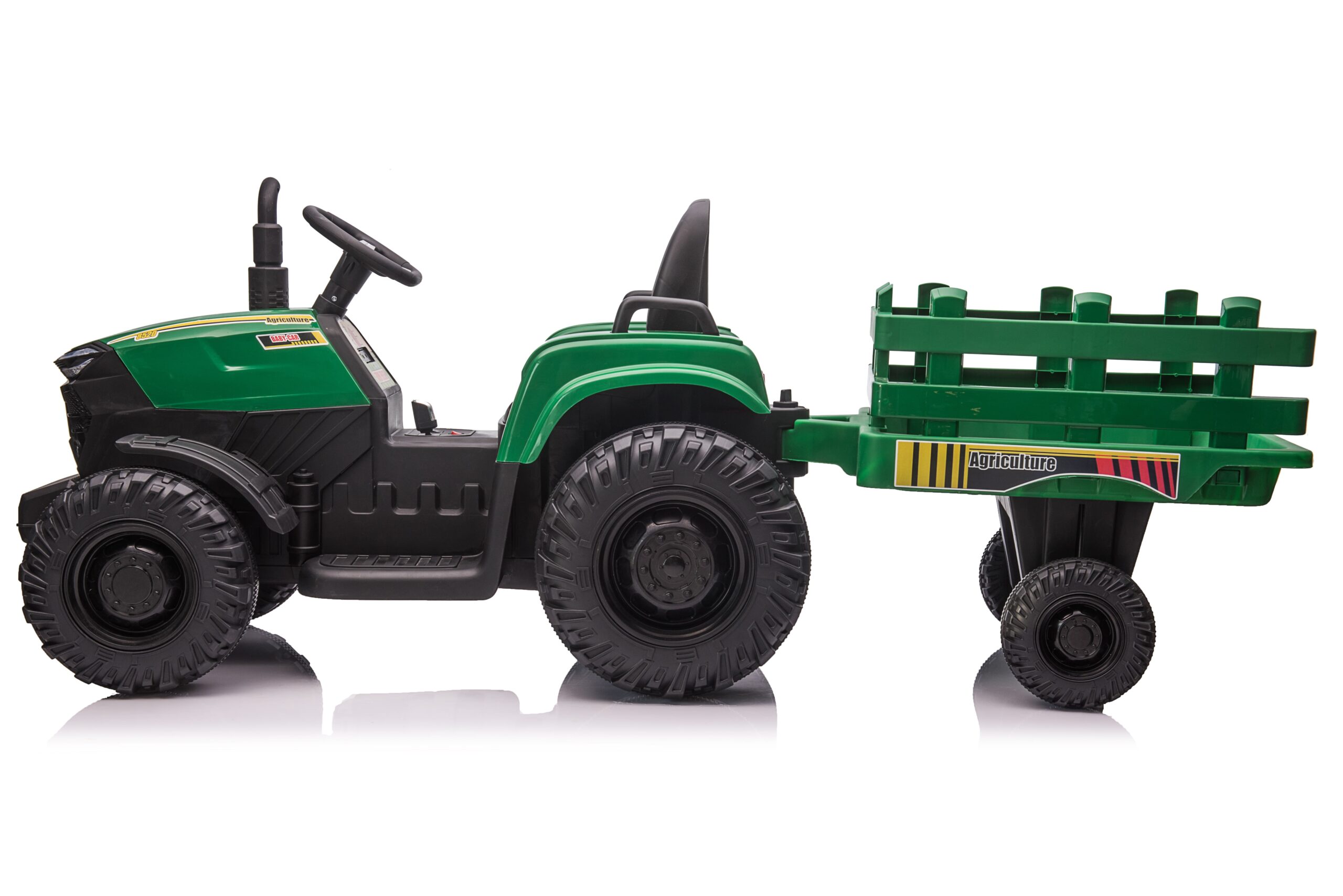 Mamido Dětský elektrický traktor s vlečkou Forest 24V 2x200W zelený - Obrázek 2