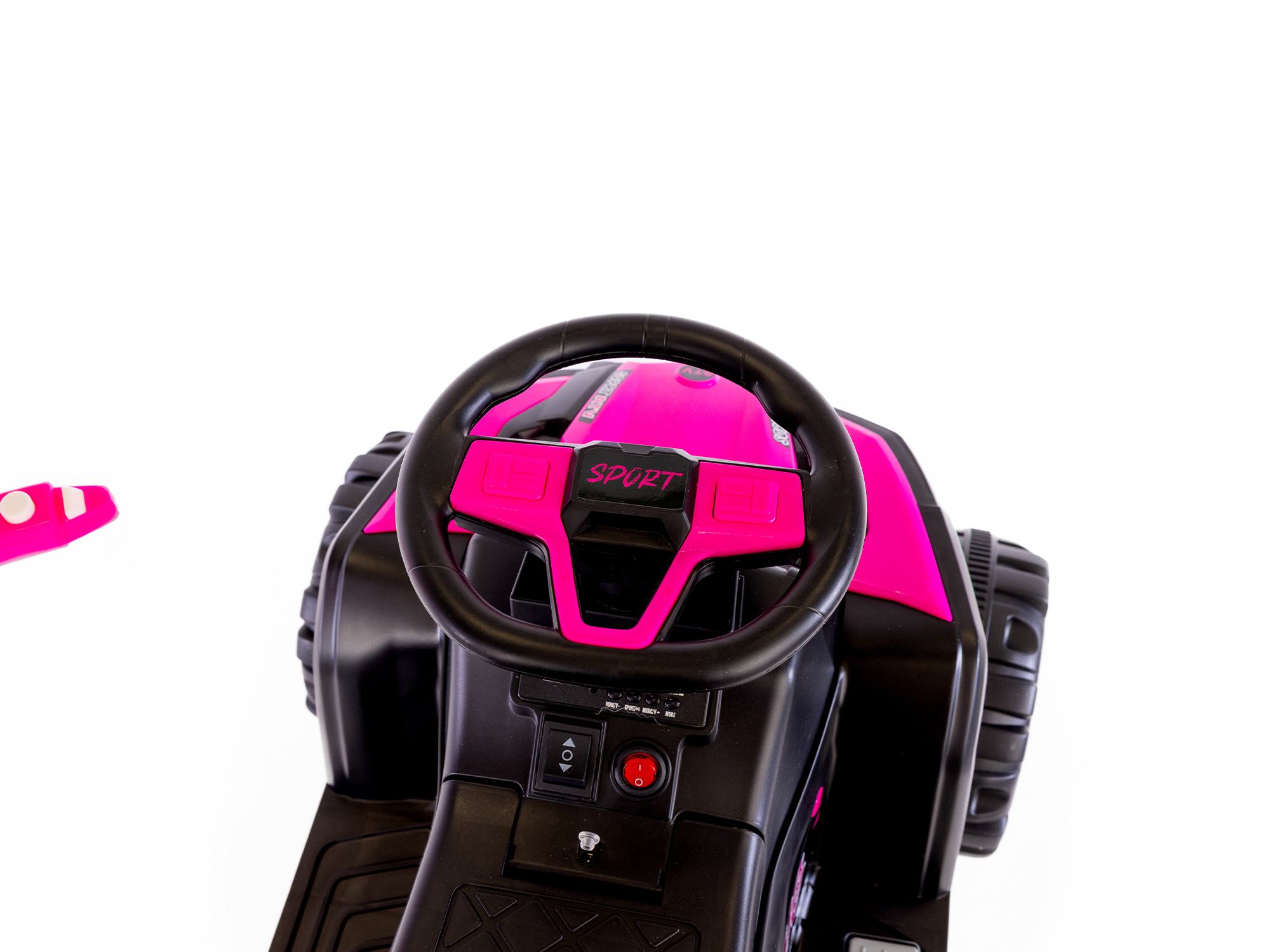 Mamido Speed MT280 Dětské elektrické odrážedlo | autíčko 3v1 s vodící tyčí NEW PINKY - Obrázek 2
