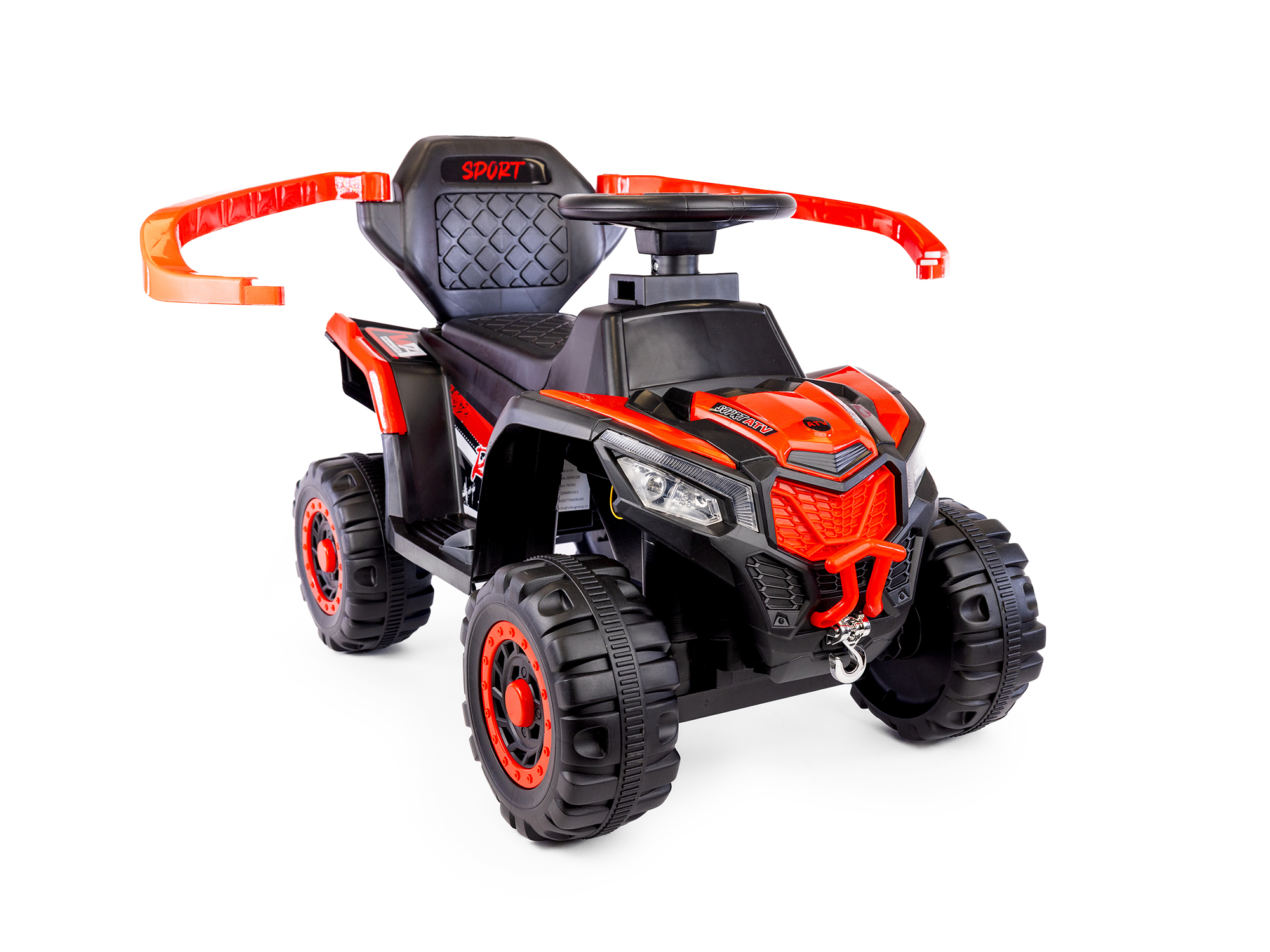 Mamido Speed MT280 Dětské elektrické odrážedlo | autíčko 3v1 s vodící tyčí červené - Obrázek 2