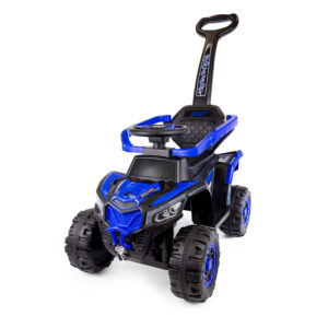 Mamido Speed MT280 Dětské elektrické odrážedlo | autíčko 3v1 s vodící tyčí modré