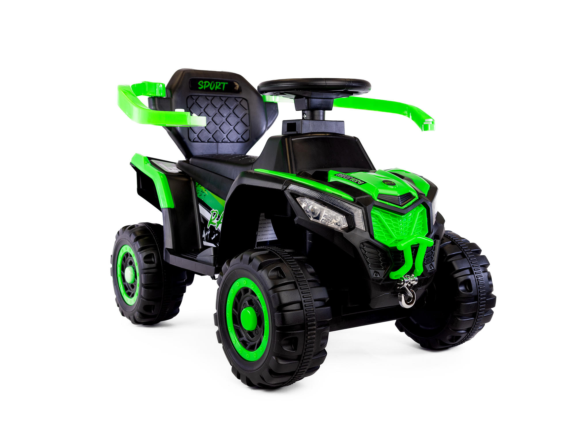 Mamido Speed MT280 Dětské elektrické odrážedlo | autíčko 3v1 s vodící tyčí zelené - Obrázek 2