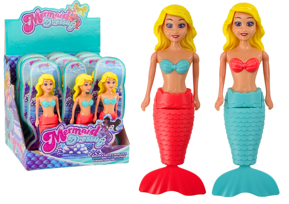 Vodní panenka mermaid natáčecí do vody plovoucí tyrkysová růžová mix