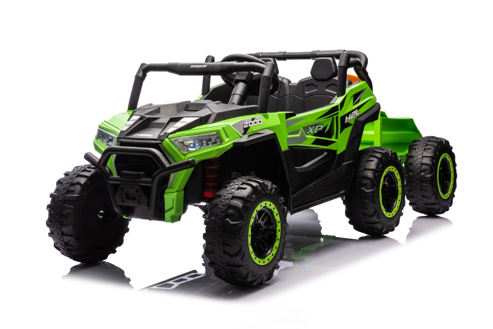 Mamido Elektrické autíčko Buggy UTV 4x4 s vlečkou 24V | 4x200W zelené