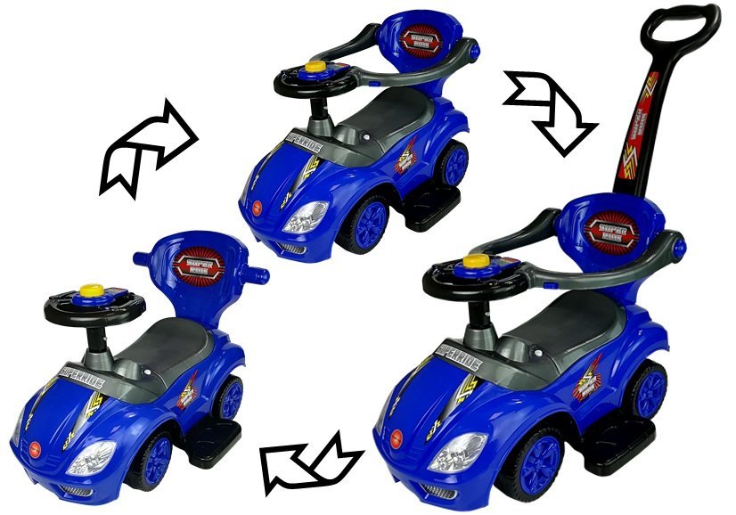 Dětské odrážedlo 3v1 Mega Car modré
