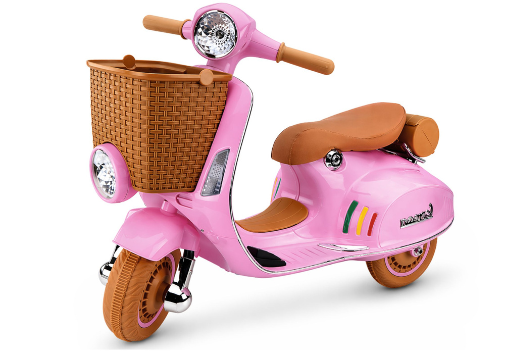 Dětský elektrický skútr Vespa 2x35W růžový