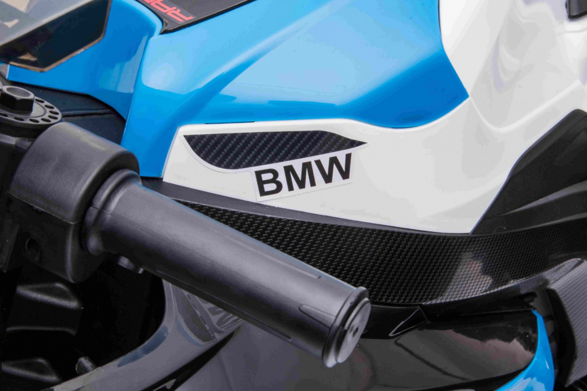 Mamido Dětská elektrická motorka BMW HP4 Race 12V7Ah | 2x45W | EVA kola | EKO kůže modrá - Obrázek 2