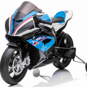 Mamido Dětská elektrická motorka BMW HP4 Race 12V7Ah | 2x45W | EVA kola | EKO kůže modrá