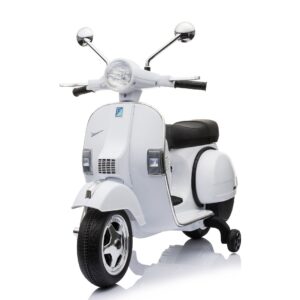 Mamido Dětský elektrický skútr Vespa PX150 12V bílý