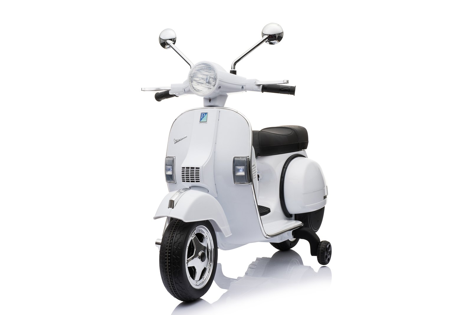 Mamido Dětský elektrický skútr Vespa PX150 12V bílý