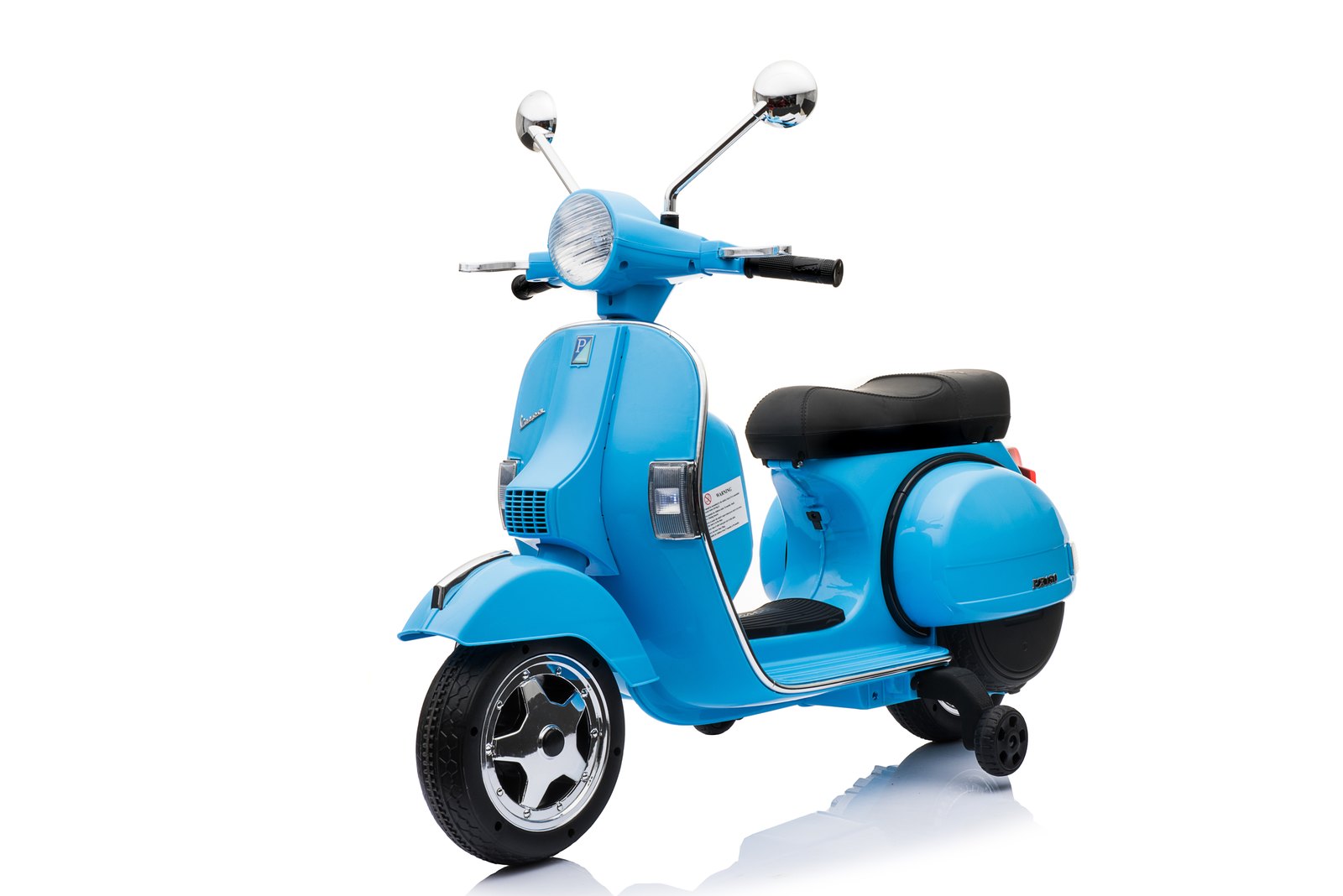 Mamido Dětský elektrický skútr Vespa PX150 12V modrý - Obrázek 2