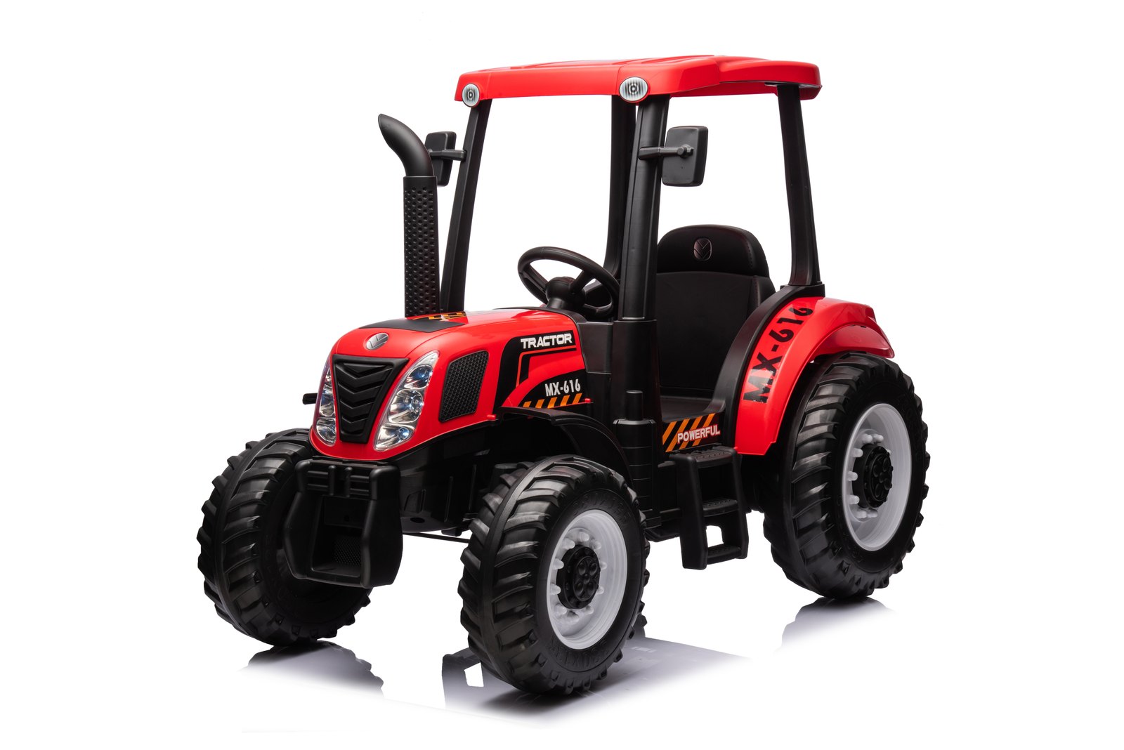 Mamido Dětský elektrický traktor MX-616 s kabinou 12V | 2x45W červený - Obrázek 2