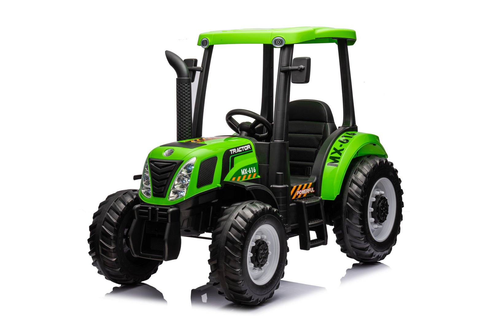 Mamido Dětský elektrický traktor MX-616 s kabinou 12V | 2x45W zelený
