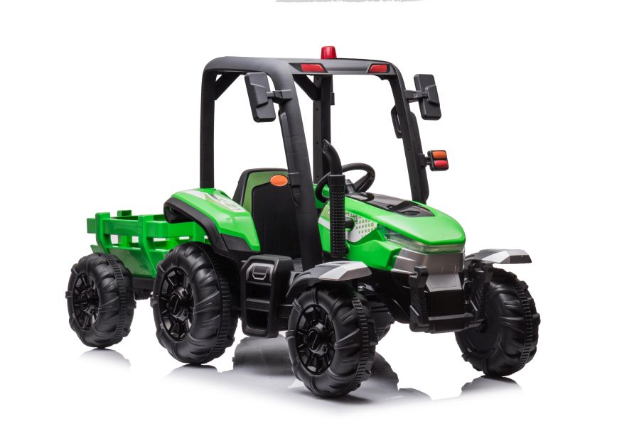 Mamido Dětský elektrický traktor s přívěsem 24V Blast 2x200W zelený - Obrázek 2