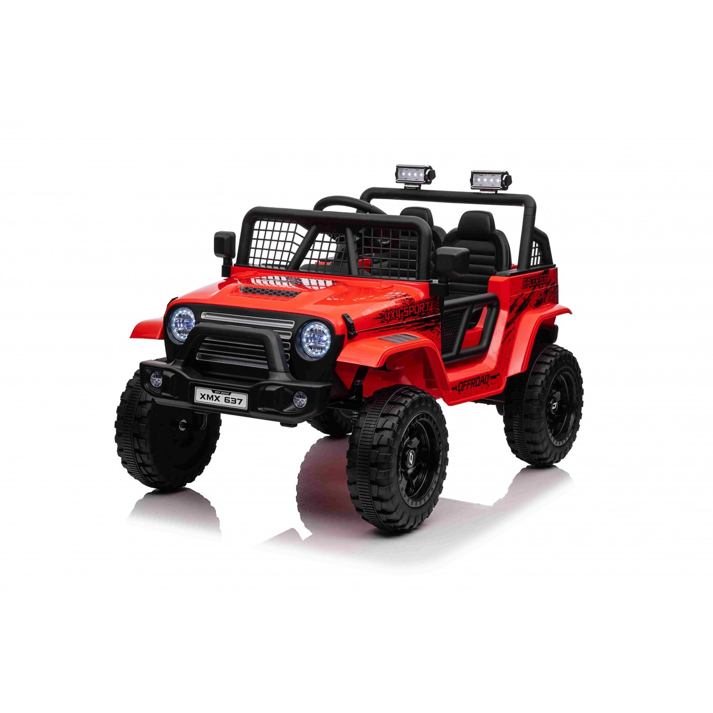 Mamido Elektrické autíčko OFF ROAD EXTREME 4x4 červené 24V | 200W | 50 kg | EVA | LED | 2